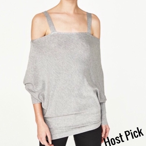 Zara Tops - 5/$25 Zara Knit Asymmetrical Off-the-shoulder Top